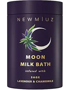 Cleansing Sage Moon Milk Bath Soak - Lavender Chamomile - Moisturize & Soften Skin Spiritual Stress Relief Gifts for Women Destress Luxury Spa Bath Salt Powder Birthday Perfect Stocking Stuffers